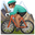 горный велосипедист с средним тоном кожи
