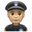 полицейский с средне-белым тоном кожи