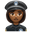 женщина-полицейский с средне-тёмным тоном кожи
