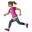 женщина бежит с средним тоном кожи
