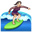 серфингистка с белым тоном кожи